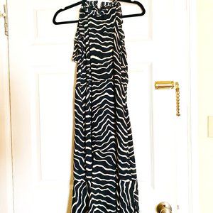 Long zebra print dress